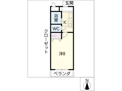 SEASIDE CITY(1K/4階)の間取り写真