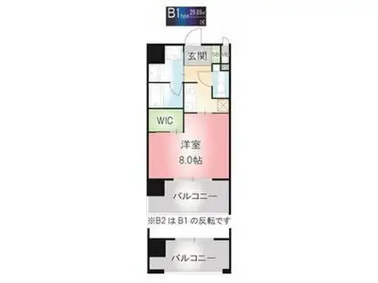 CELESTATION(1K/6階)の間取り写真