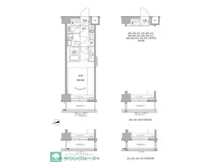 RELUXIA GRANDE川崎(1K/6階)の間取り写真