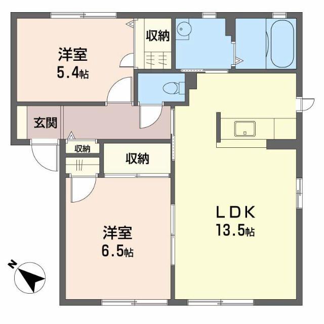 シャーメゾンコンファーレC(2LDK/1階)の間取り写真