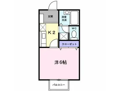 ＪＲ予讃線 讃岐塩屋駅 徒歩23分 2階建 築25年(1K/1階)の間取り写真