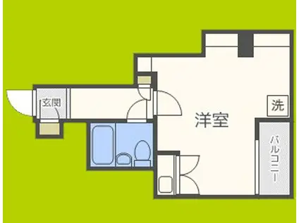 アムズV桑津(1K/3階)の間取り写真