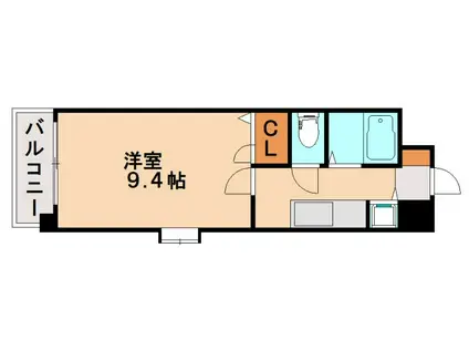 ピュア春日公園(1K/7階)の間取り写真