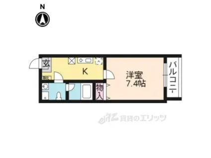 G-STAGE京都四条大宮(1K/3階)の間取り写真