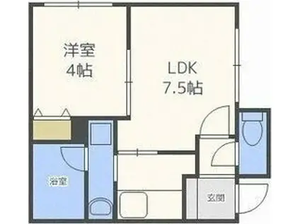 フォーマルハウト澄川(1LDK/2階)の間取り写真