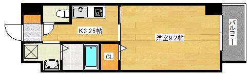 S-RESIDENCE宇品5丁目I(1K/10階)の間取り写真