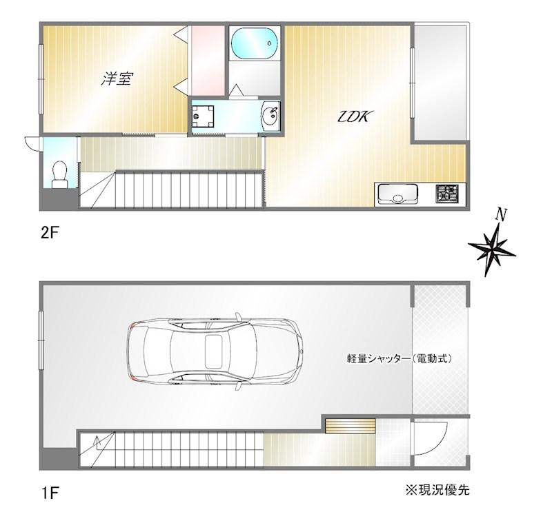 レイトン南町田(1LDK/1階)の間取り写真