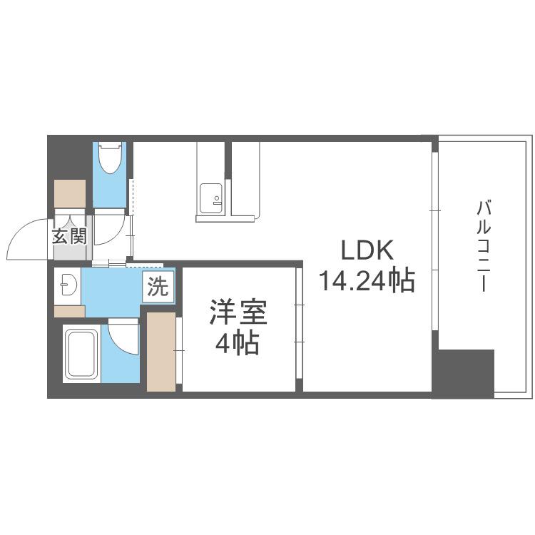 プレジオ大正(1LDK/12階)の間取り写真