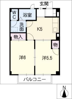 サンシャイン長良 III(2K/2階)の間取り写真