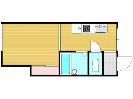 龍神マンション NO1(1K/3階)の間取り写真