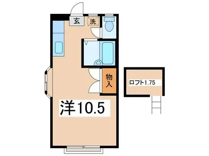 モア・ブロッサム(ワンルーム/2階)の間取り写真