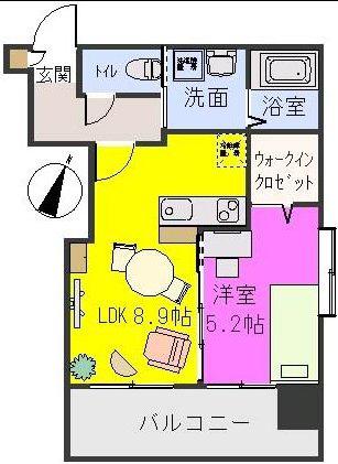 グランシャリオ(1LDK/7階)の間取り写真