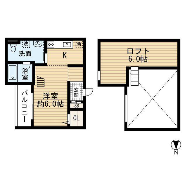 グランヴィア鴻池新田(ワンルーム/1階)の間取り写真