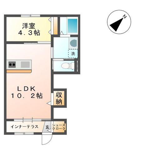 アン・ファースト(1LDK/1階)の間取り写真