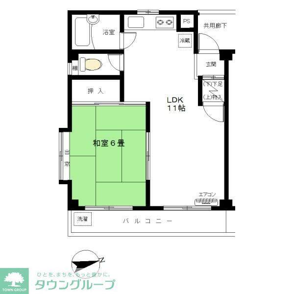 メゾンウィンズ(1LDK/2階)の間取り写真