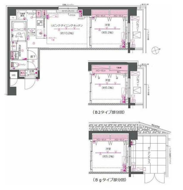 ZOOM戸越銀座(1LDK/3階)の間取り写真