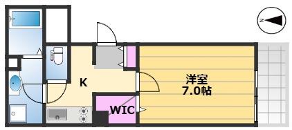 NISHIKAWA(1K/1階)の間取り写真