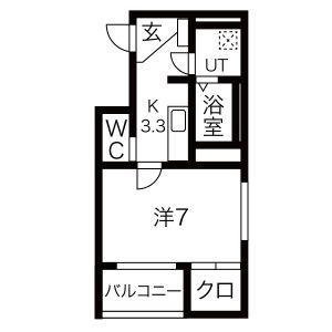 アルバトロス(1K/5階)の間取り写真