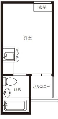 トップルーム目黒(ワンルーム/2階)の間取り写真
