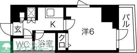 スパシエ八王子クレストタワー(1K/11階)の間取り写真