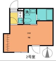 ゼイカーク東四つ木(1K/1階)の間取り写真