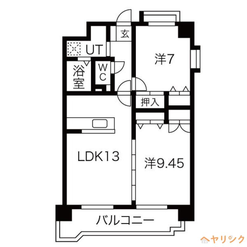 レジデンス新川(2LDK/2階)の間取り写真