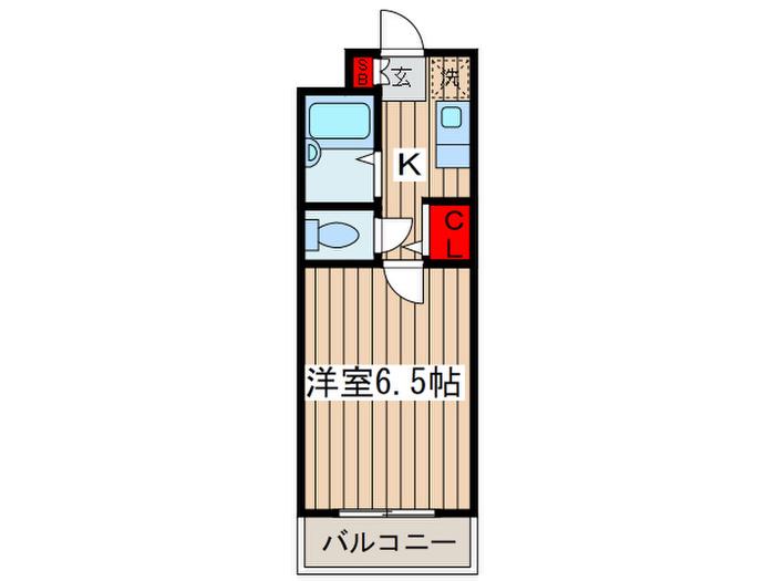 たかはしビル(1K/1階)の間取り写真