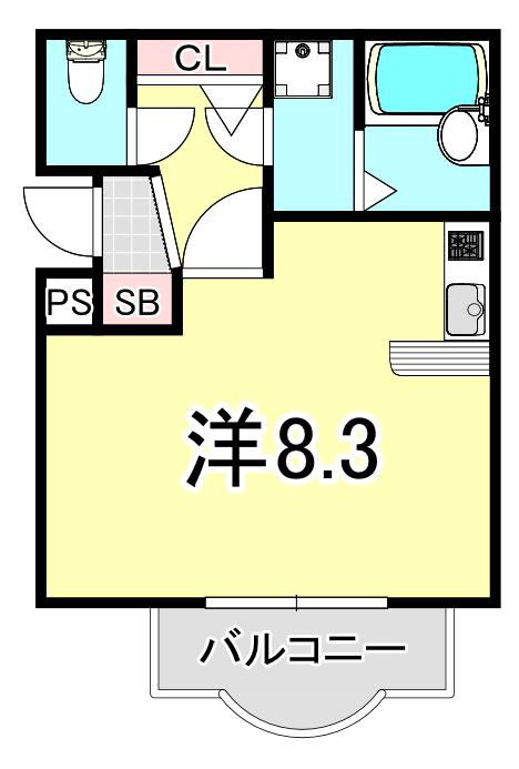 プレアール崇徳院(ワンルーム/4階)の間取り写真