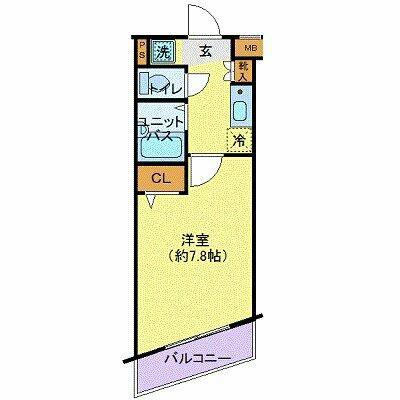 プレール高田馬場(1K/1階)の間取り写真