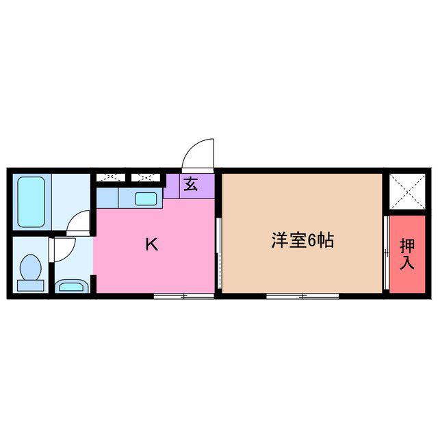 マンション・ララ(1K/2階)の間取り写真