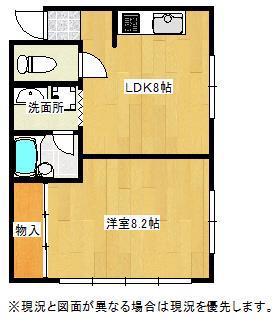 サニーハイツ(1LDK/1階)の間取り写真