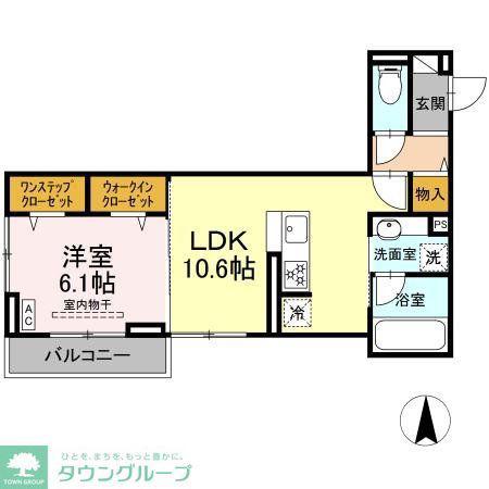 ステラ ルーチェ(1LDK/2階)の間取り写真