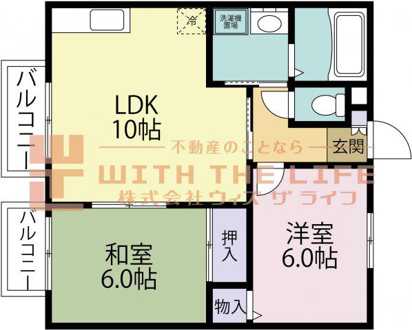 プレシオ21(2LDK/1階)の間取り写真