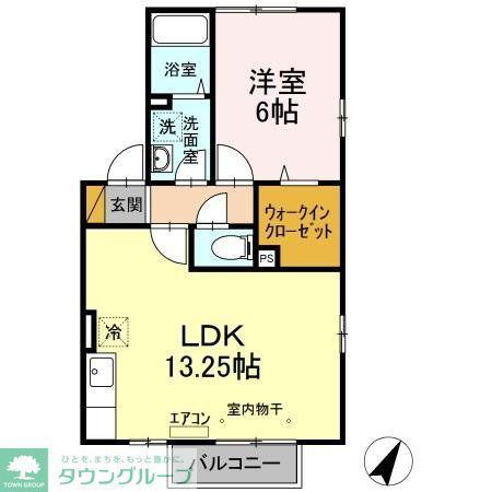 トップVVIVIIVIII(1LDK/2階)の間取り写真