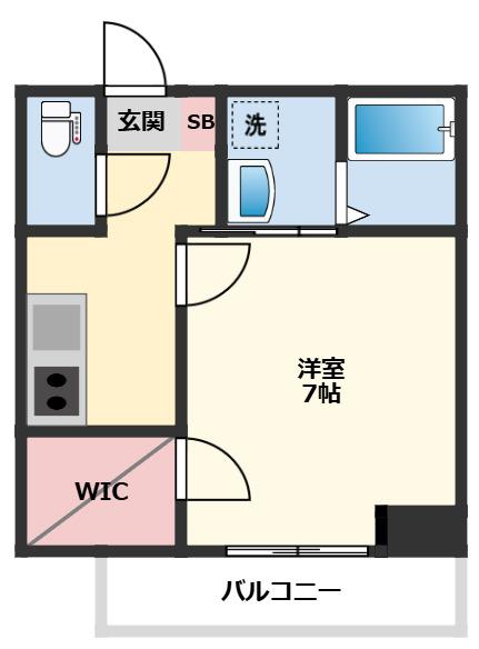 シャンテユニゾンハイム(1K/1階)の間取り写真
