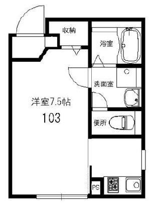 LA LUZ VERDE(1K/1階)の間取り写真