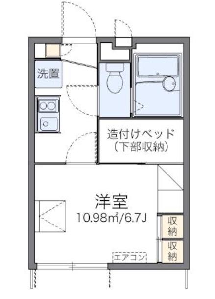 レオパレスカズ(1K/1階)の間取り写真