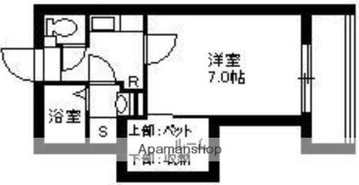エクレール二軒茶屋(1K/3階)の間取り写真