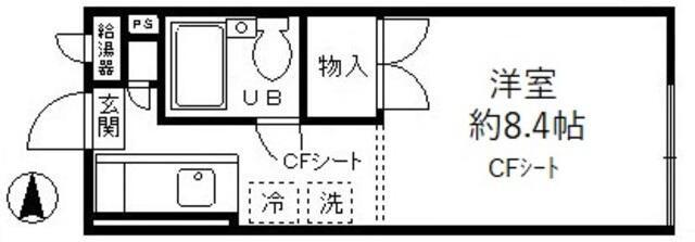 リヴェール本町(ワンルーム/2階)の間取り写真