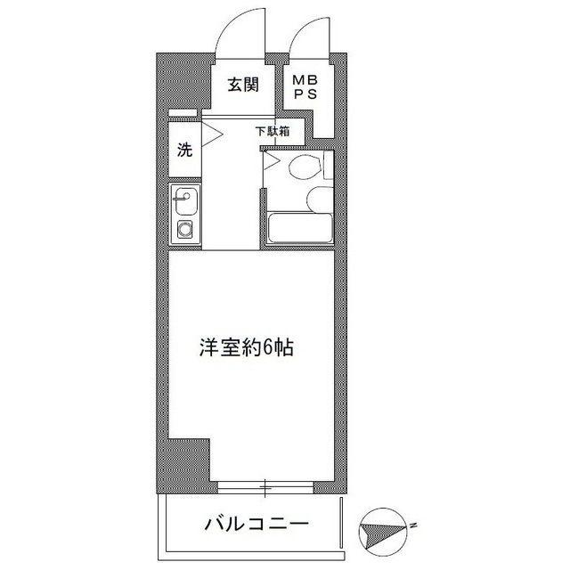 モナークマンション西川口(ワンルーム/2階)の間取り写真