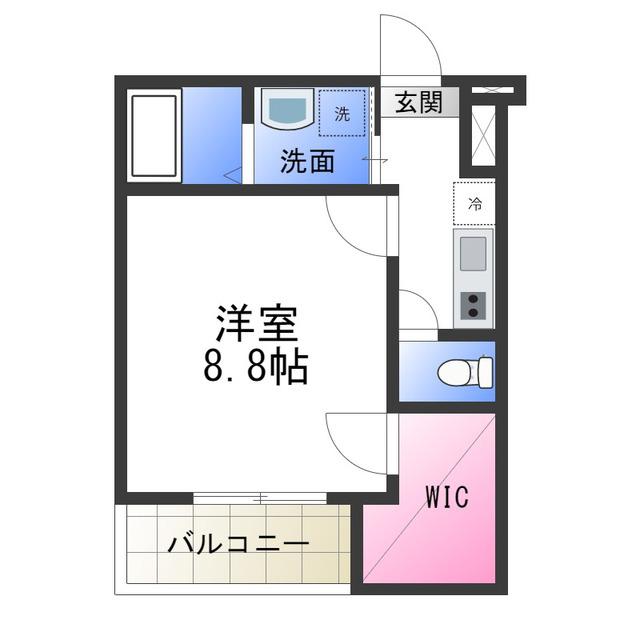 フレール II番館(1K/3階)の間取り写真