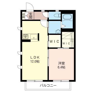アンジュ(1LDK/2階)の間取り写真