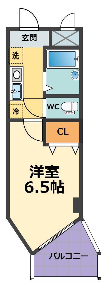 コート・サラII(1K/3階)の間取り写真
