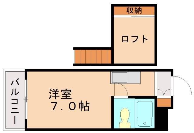 シャルム千代ヶ崎(ワンルーム/3階)の間取り写真