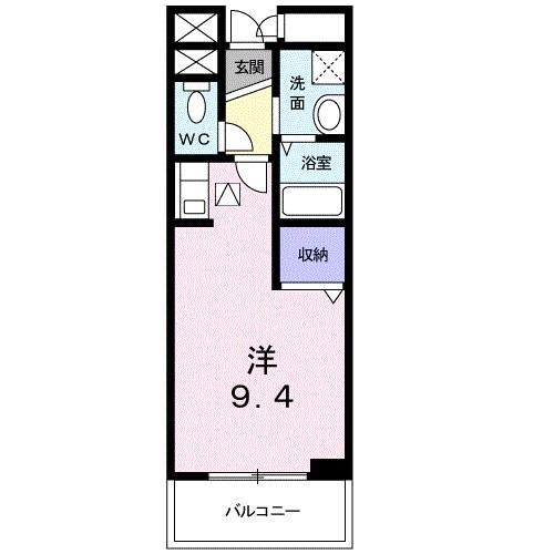 マンション・マーレ(ワンルーム/1階)の間取り写真