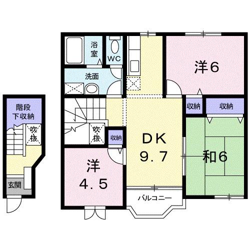 エトワール明石I(3DK/2階)の間取り写真