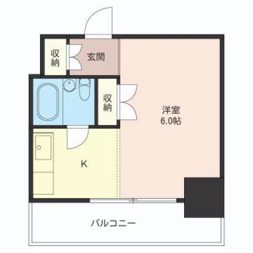 ベルパレス(1K/4階)の間取り写真