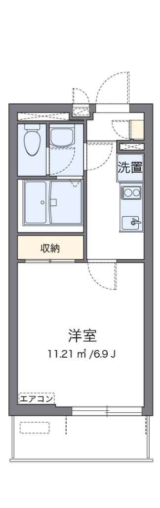 クレイノハピネス北綾瀬(1K/3階)の間取り写真