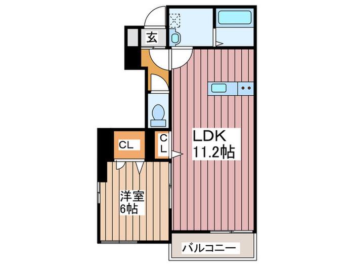 K.I.PLACE(1LDK/1階)の間取り写真