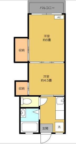 メゾン川口朝日I(2K/3階)の間取り写真